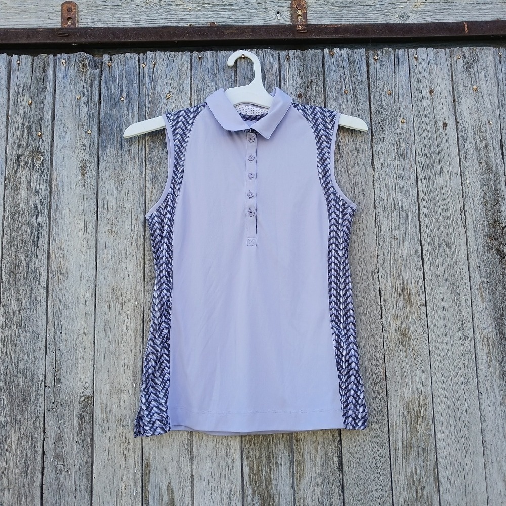 Slazenger Golf Purple Sleeveless Polo Top Womens Sz XS Lightweight Athletic